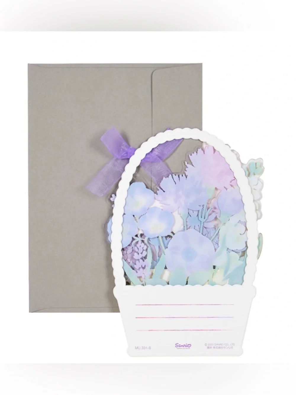 Kuromi Pop-Up Display Any Occasion Greeting Card w For You Floral Design NWT